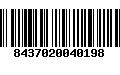 Código de Barras 8437020040198