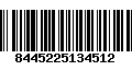 Código de Barras 8445225134512