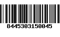 Código de Barras 8445303150045