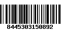 Código de Barras 8445303150892