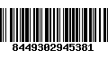 Código de Barras 8449302945381