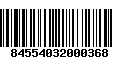 Código de Barras 84554032000368