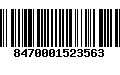 Código de Barras 8470001523563