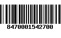 Código de Barras 8470001542700