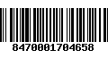 Código de Barras 8470001704658