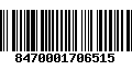 Código de Barras 8470001706515