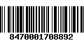 Código de Barras 8470001708892