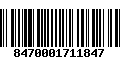 Código de Barras 8470001711847