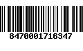 Código de Barras 8470001716347