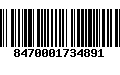 Código de Barras 8470001734891