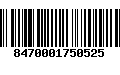 Código de Barras 8470001750525