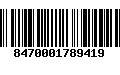 Código de Barras 8470001789419