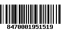 Código de Barras 8470001951519