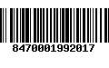 Código de Barras 8470001992017