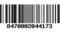 Código de Barras 8470002044173