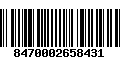 Código de Barras 8470002658431