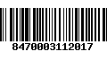 Código de Barras 8470003112017