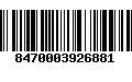 Código de Barras 8470003926881