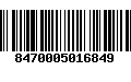 Código de Barras 8470005016849