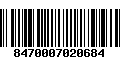 Código de Barras 8470007020684