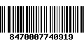 Código de Barras 8470007740919