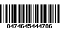 Código de Barras 8474645444786