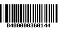 Código de Barras 8480000360144