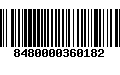 Código de Barras 8480000360182