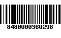 Código de Barras 8480000360298