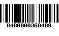 Código de Barras 8480000360489