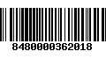 Código de Barras 8480000362018