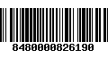 Código de Barras 8480000826190