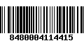 Código de Barras 8480004114415