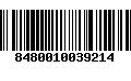 Código de Barras 8480010039214