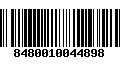 Código de Barras 8480010044898