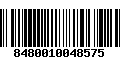 Código de Barras 8480010048575