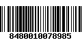 Código de Barras 8480010078985