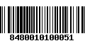 Código de Barras 8480010100051