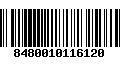 Código de Barras 8480010116120