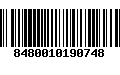 Código de Barras 8480010190748