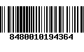 Código de Barras 8480010194364