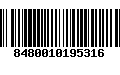 Código de Barras 8480010195316