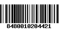 Código de Barras 8480010204421