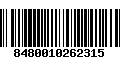 Código de Barras 8480010262315