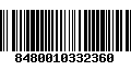 Código de Barras 8480010332360