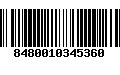 Código de Barras 8480010345360