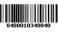 Código de Barras 8480010348040