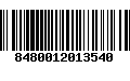 Código de Barras 8480012013540