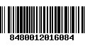 Código de Barras 8480012016084