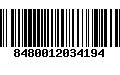 Código de Barras 8480012034194